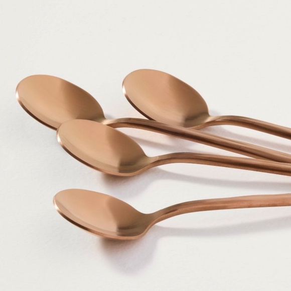 Hearth & Hand Magnolia Stainless Steel Tasting Spoons Copper Finish Set of 4 - Picture 3 of 9